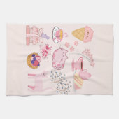 Roze katten Gezelligheid Theedoek (Horizontaal)