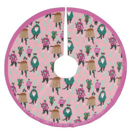 Roze katten in lelijke kersttruien kerstboom rok