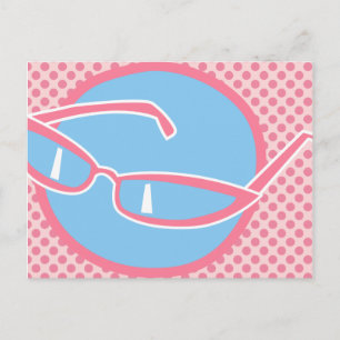 Roze katten Oogbril Briefkaart