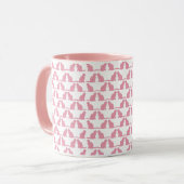 Roze Katten Patroon Schattigee Gift Mok (Voorkant links)