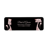Roze katten Terug Adres Etiket (Voorkant)