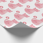 Roze katten Verjaardag Cadeaupapier (Hoek)