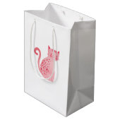 Roze katten Verjaardag Medium Cadeauzakje (Achterkant Gekanteld)