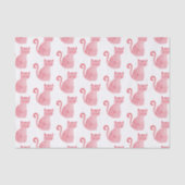 Roze katten Verjaardag Tissuepapier (Voorkant)