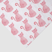 Roze katten Verjaardag Tissuepapier (Detail)