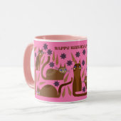 ROZE KATTENBOKAL VOOR VERJAARDAG MOK (Voorkant links)