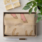 Roze Kauwgom Rendier | Retro Kerst Kitsch Tissuepapier (Geschenk)