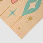 Roze Kauwgom Rendier | Retro Kerst Kitsch Tissuepapier (Detail)