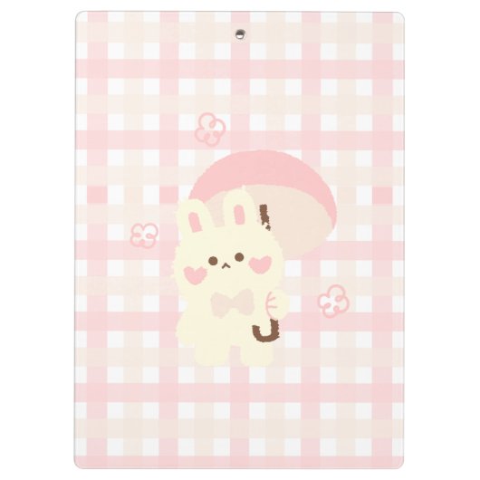 roze kawai konijn klembord (Achterkant)