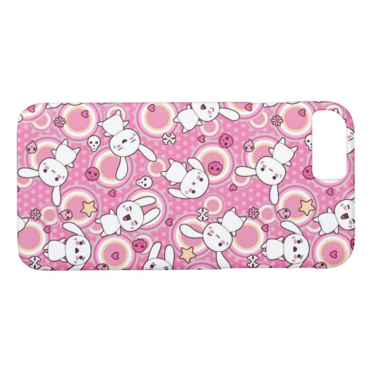 roze kawaï - patroon Case-Mate iPhone case (Achterkant (Horizontaal))