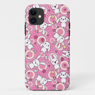 roze kawaï - patroon iPhone 11 hoesje