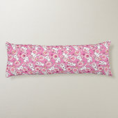 roze kawaï - patroon lichaamskussen (Achterkant)