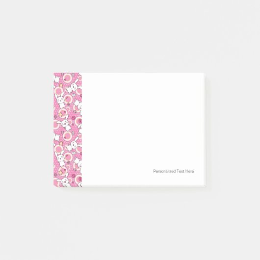 roze kawaï - patroon post-it® notes (Voorkant)
