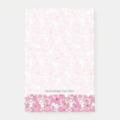 roze kawaï - patroon post-it® notes (Voorkant)