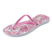 roze kawaï - patroon teenslippers (Schuin)