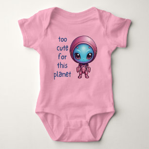 Roze Kawaii Alien Art Te Schattige voor deze Plane Romper