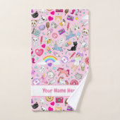 Roze Kawaii badhanddoek set Bad Handdoek (Handdoek)
