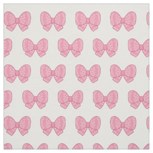 roze kawaii - bogen tegen witte achtergrond stof