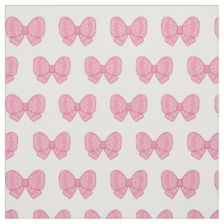 roze kawaii - bogen tegen witte achtergrond stof