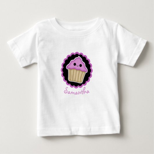 Roze Kawaii Cupcake Toddler Shirt (Voorkant)