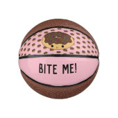 Roze Kawaii Cute Chocolate Donut Rainbow Sprinkles Basketbal (Voorkant)