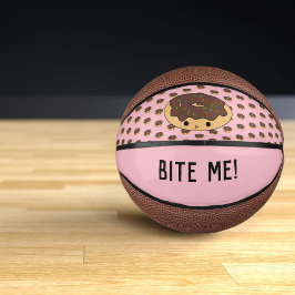 Roze Kawaii Cute Chocolate Donut Rainbow Sprinkles Basketbal