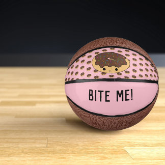 Roze Kawaii Cute Chocolate Donut Rainbow Sprinkles Basketbal