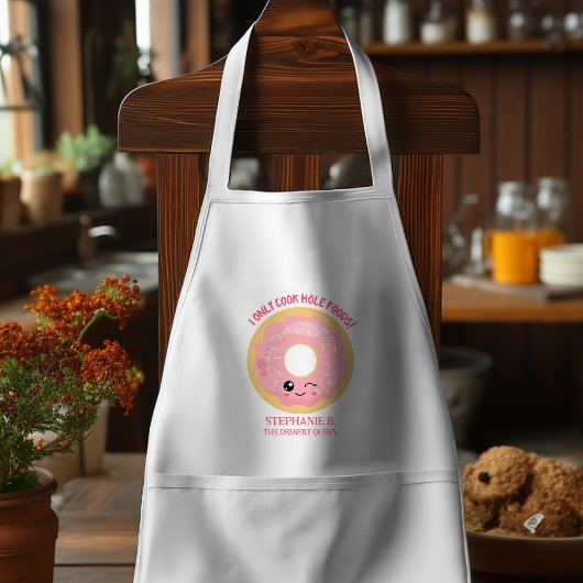 Roze Kawaii donuts only Cook Hole Foods Standaard Schort