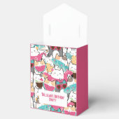 Roze Kawaii Katten Pool Verjaardagsfeest Bedankdoosjes (Geopend)