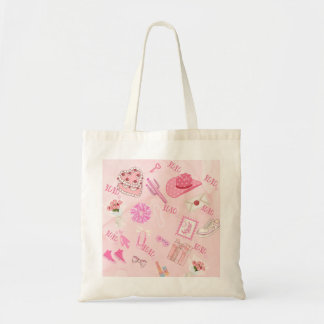 Roze Kawaii meisjesachtige boodschappentas. Tote Bag
