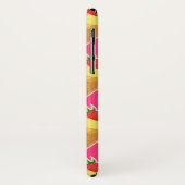 Roze Kawaii-patroon met aardbeienijs Case-Mate iPhone Case (Achterkant/links)