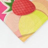 Roze Kawaii-patroon met aardbeienijs Fleece Deken (Hoek)