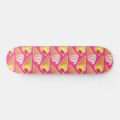 Roze Kawaii-patroon met aardbeienijs Persoonlijk Skateboard (Horizontaal)