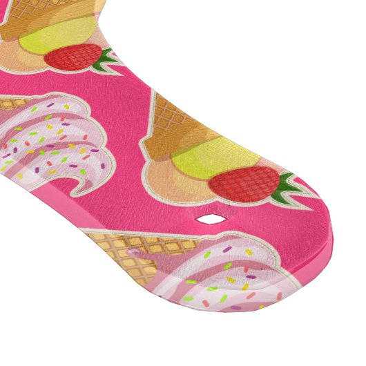 Roze Kawaii-patroon met aardbeienijs Snijplank (Hoek)