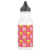 Roze Kawaii-patroon met aardbeienijs Waterfles (Links)