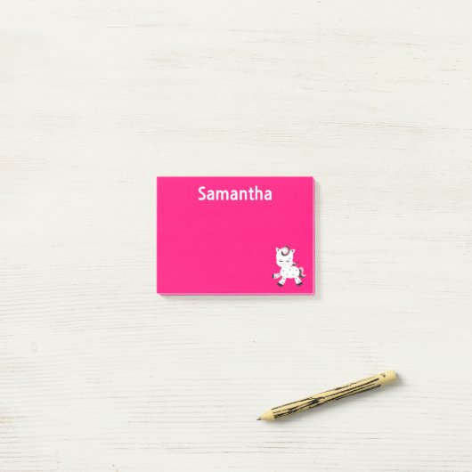  roze kawaii pony post-it® notes (Op bureau)