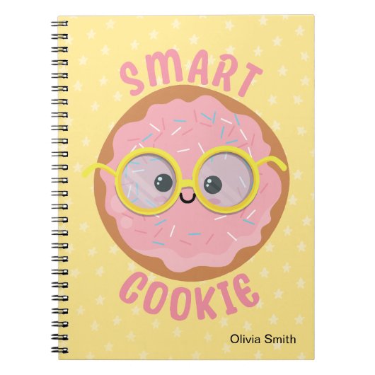 Roze Kawaii Smart Cookie Notitieboek (Voorkant)