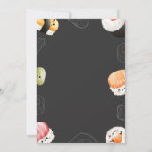 Roze Kawaii Sushi Sashimi Kinder Meisje Verjaardag Kaart (Achterkant)