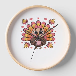roze kawaii Thanksgiving kalkoen Classic T-Shirt