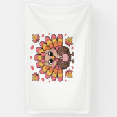 roze kawaii Thanksgiving kalkoen Classic T-Shirt Spandoek (Verticaal)