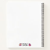 Roze Kawaii Woodlands Sprite en bloemen Naam Notitieboek (Achterkant)