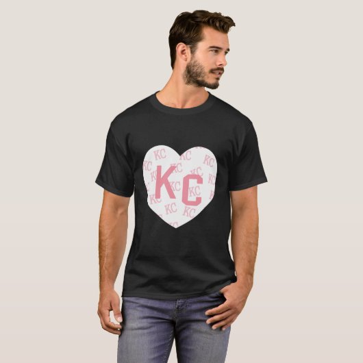 Roze Kc Hart Schattig Roze Kansas City Hart Schatt T-shirt (Voorkant volledig)