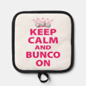 Roze Keep Calm Bunco Pannenlap (Voorkant)