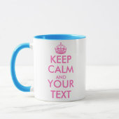 Roze Keep Calm mok sjabloon ontwerp | Aanpasbaar (Links)
