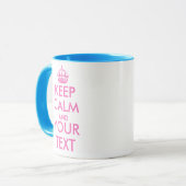 Roze Keep Calm mok sjabloon ontwerp | Aanpasbaar (Voorkant links)