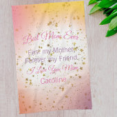 Roze Keepsake Beste moeder ooit Sjabloon Moederdag Theedoek