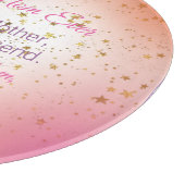 Roze Keepsake Quote Elegante Moderne Moederdag Snijplank (Hoek)