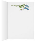 Roze Kegelbloem Blank Note Kaart (Binnen (Rechts))