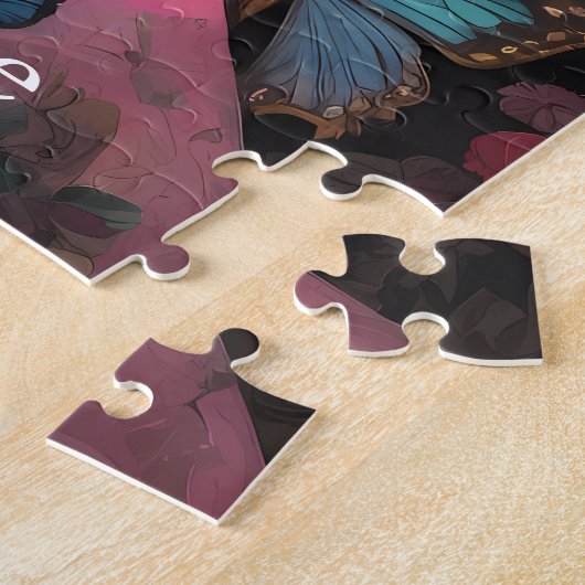 Roze Keizerin van de Vlinderwereld Legpuzzel (Zijkant)