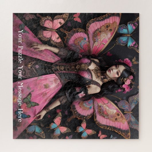 Roze Keizerin van de Vlinderwereld Legpuzzel (Horizontaal)